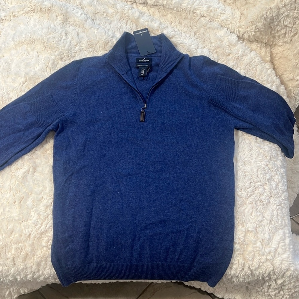 Daniel Hetcher Paris Luxury 2-Ply Cashmere One Quarter Zip Sweater